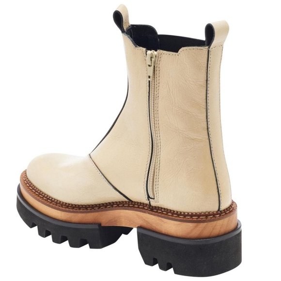 Free People Vance Chelsea Clog Boots, Oatmeal - NIB - Picture 4 of 7